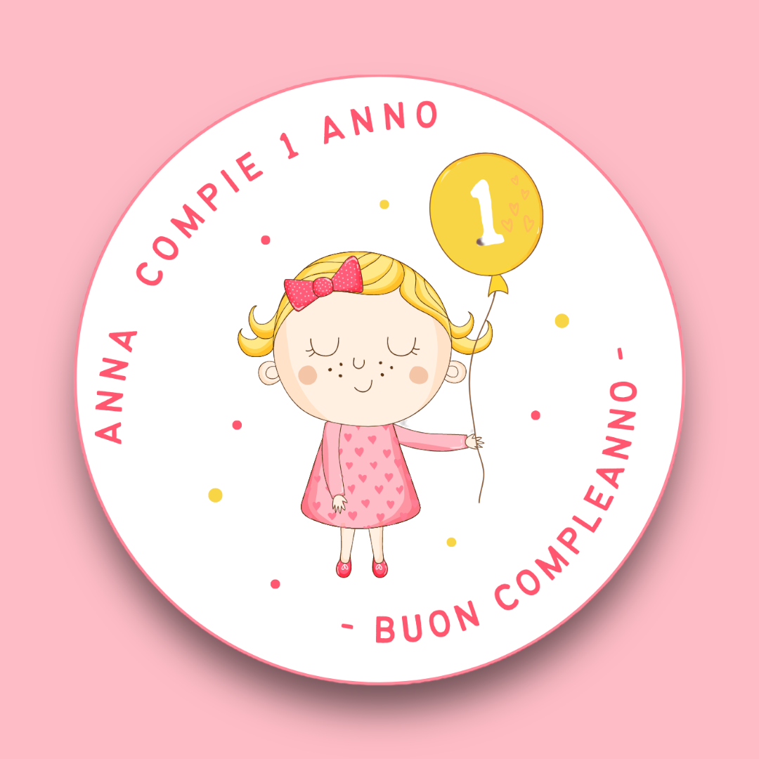Adesivi Stickers Personalizzati Per Nascite, Baby Shower, Compleanni - Set di 50 o 100 Adesivi