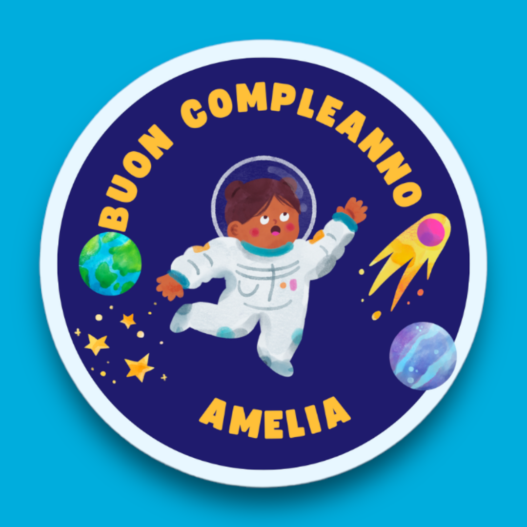 Adesivi Stickers Personalizzati Per Nascite, Baby Shower, Compleanni - Set di 50 o 100 Adesivi