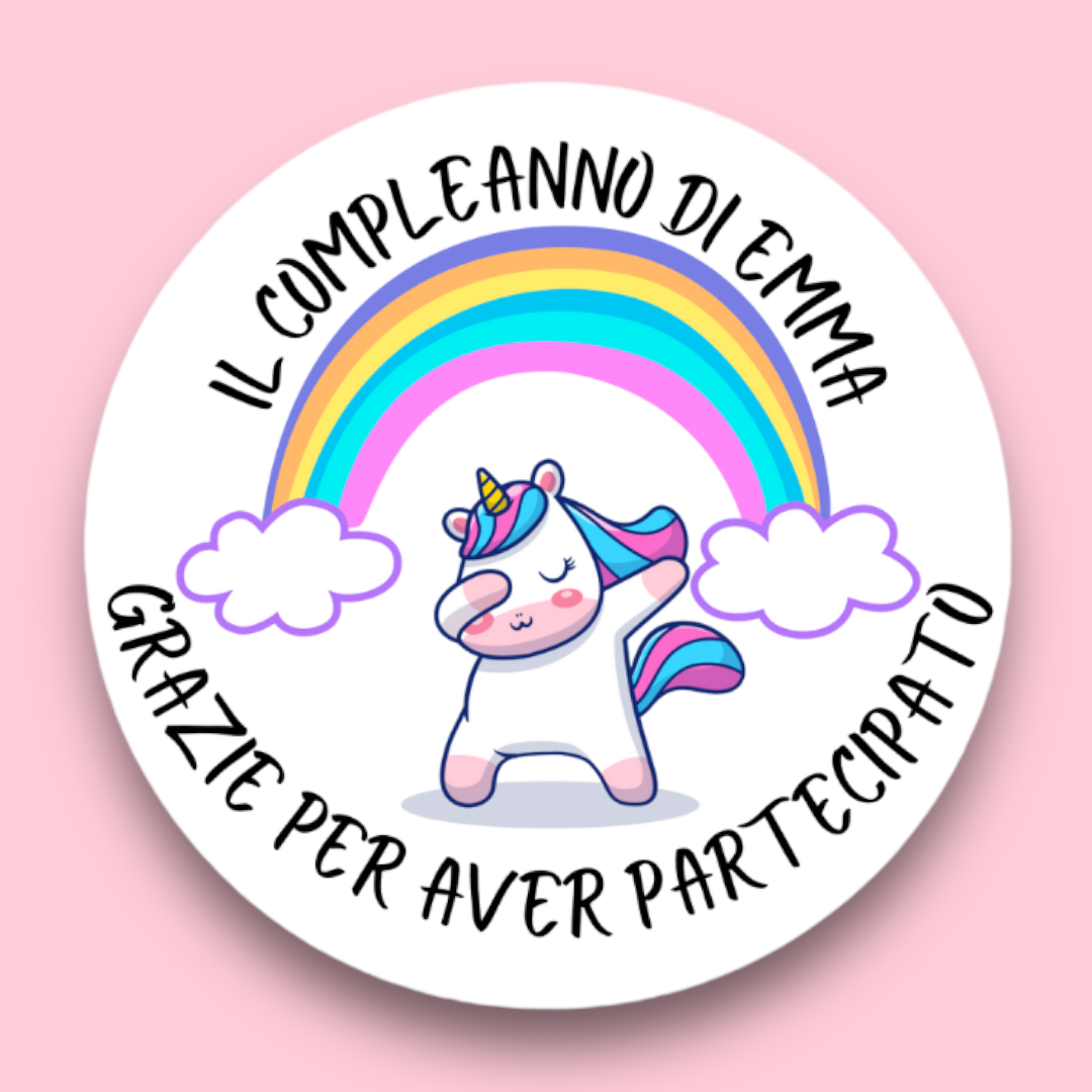 Adesivi Stickers Personalizzati Per Nascite, Baby Shower, Compleanni - Set di 50 o 100 Adesivi
