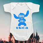 Baby Body Disney Stitch Ohana Significa Famiglia, Con Nome