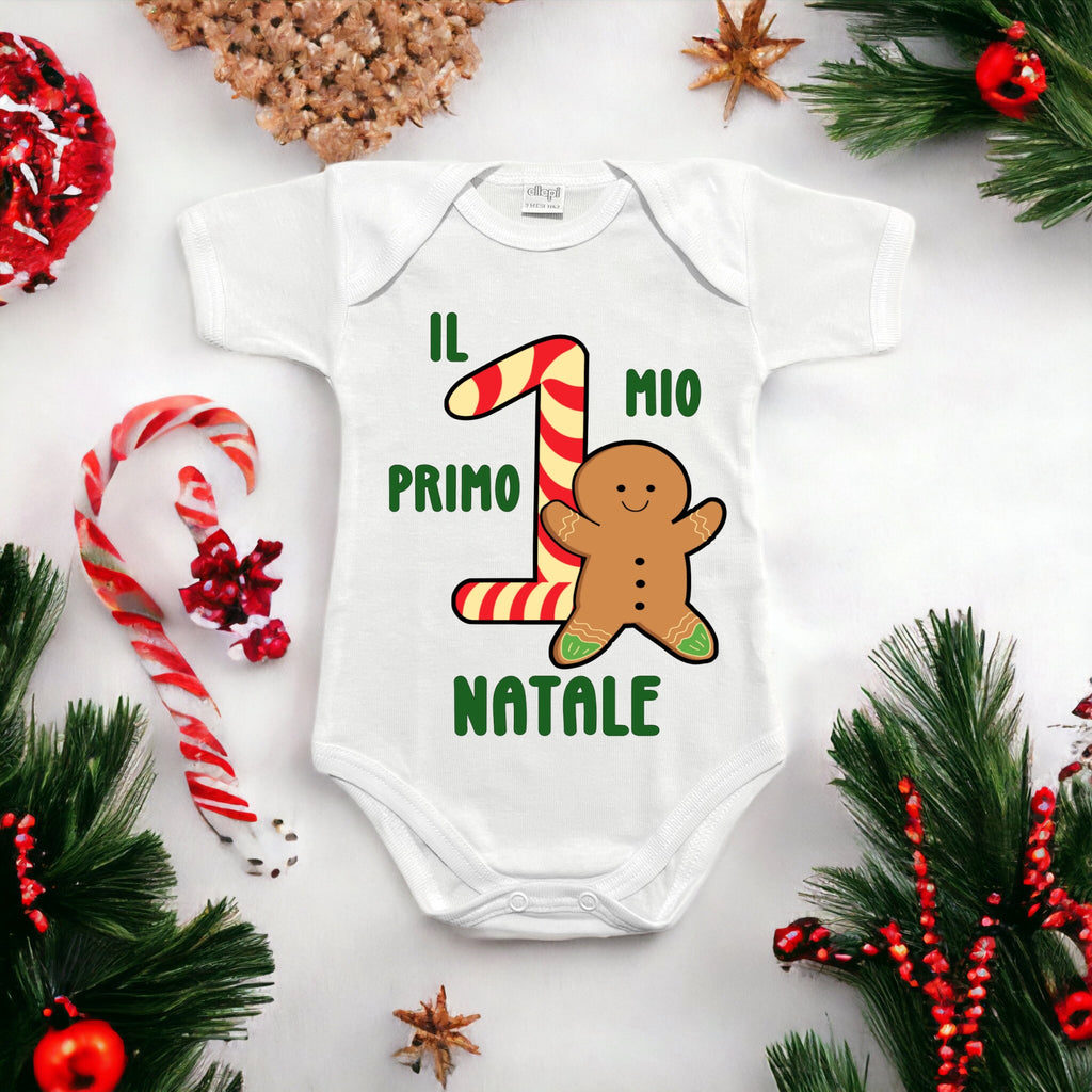 Body Neonati "Il Mio Primo Natale" - Personalizzabile Con Nome