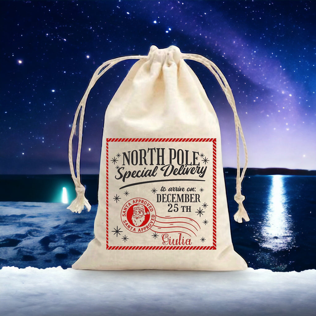 Sacco Regali Di Natale Personalizzato Con Nome - Babbo Natale