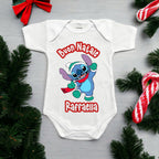 Body Di Natale Stitch Personalizzato Con Nome - Buon Natale