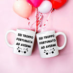 Coppia Di Tazze Con Frase Divertente Per Innamorati