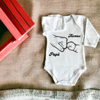 Baby Body Pugno Con Papà - Personalizzato Con Nomi - Festa Del Papà