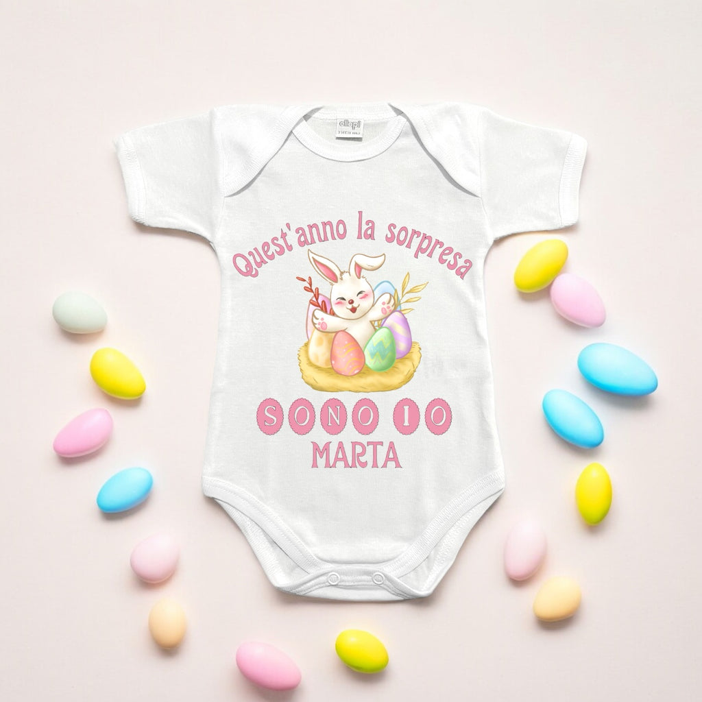Baby Body Bimba "La Sorpresa Sono Io" Personalizzato