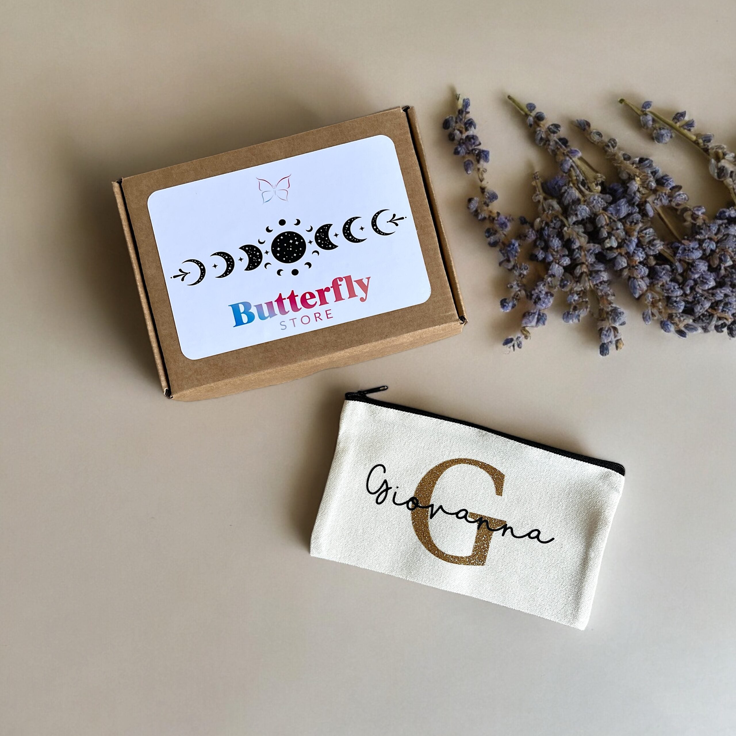 Pochette Personalizzata Con Nome E Fasi Lunari