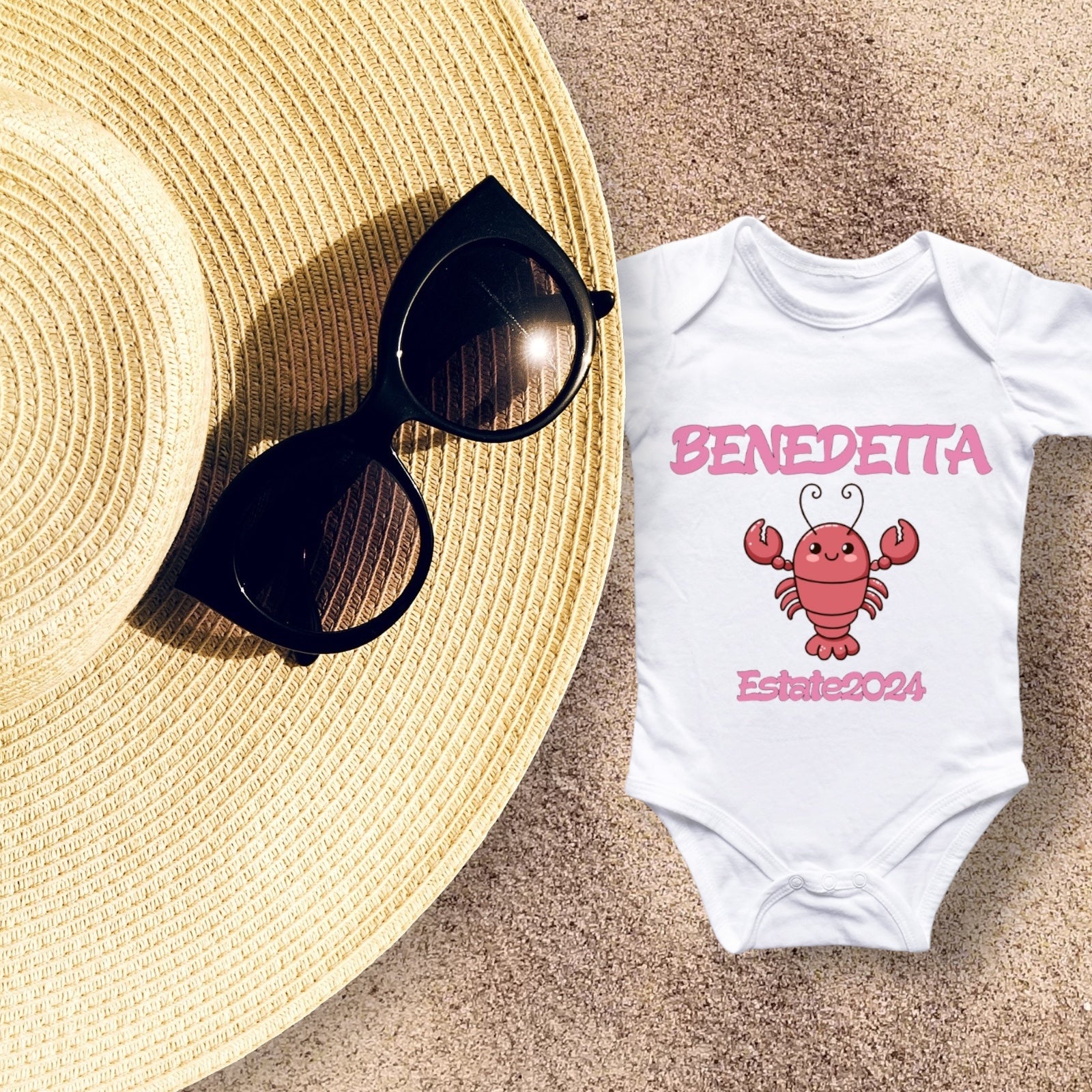 Body Per Neonati Personalizzato Con Nome - Aragosta