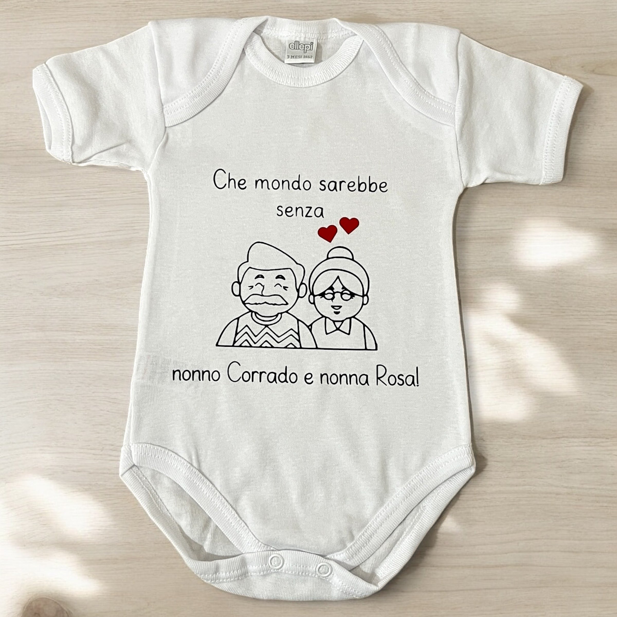 Baby Body Festa Dei Nonni Personalizzato Con Nomi