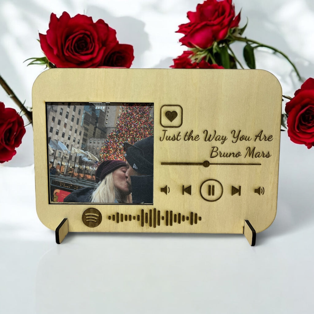 Targa In Legno Con Codice Canzone Spotify, Personalizzata Con Dedica