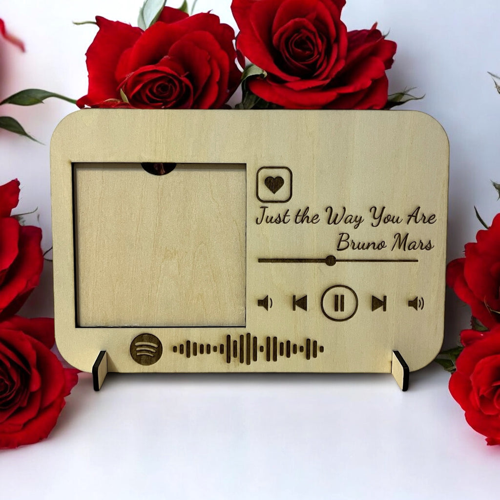 Targa In Legno Con Codice Canzone Spotify, Personalizzata Con Dedica