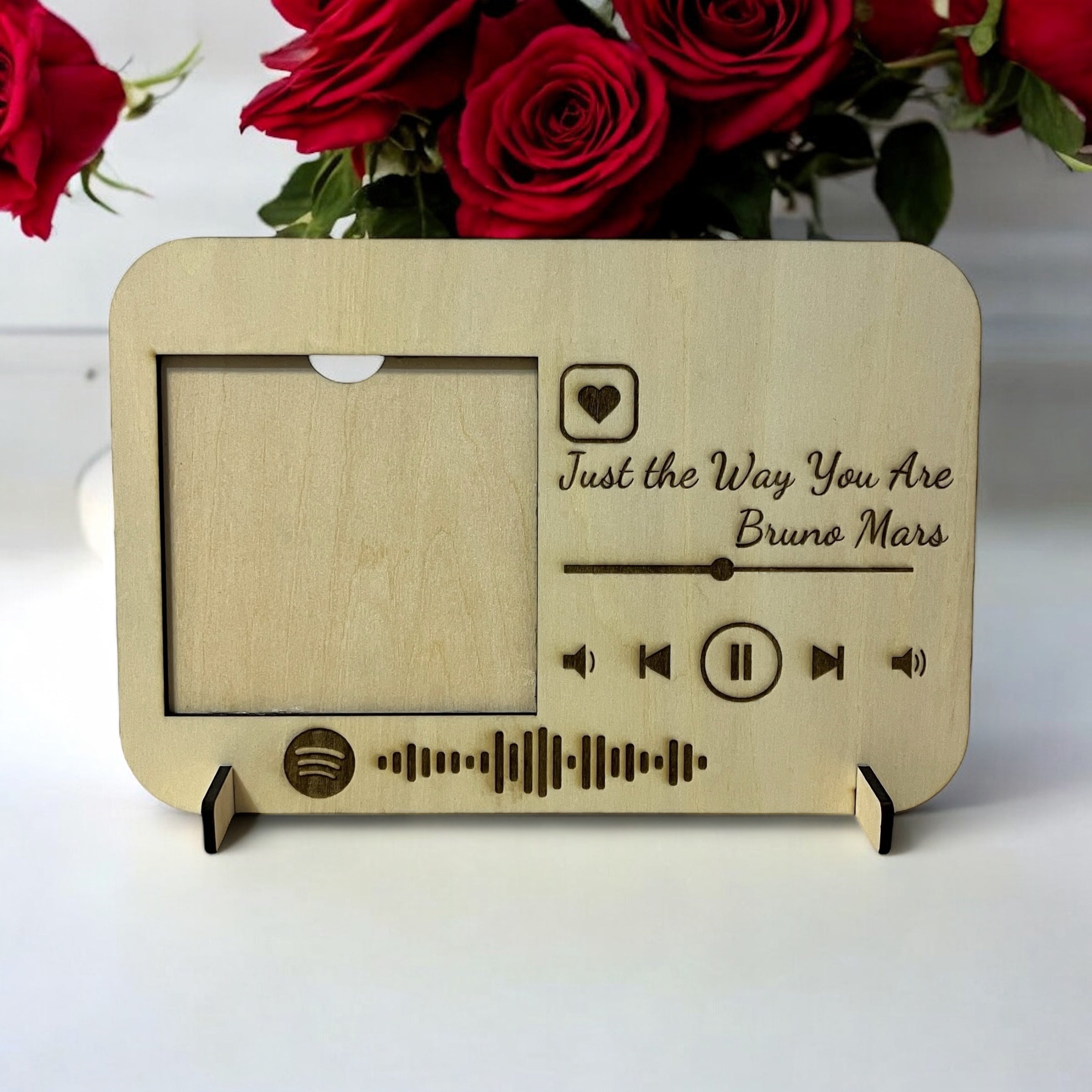 Targa In Legno Con Codice Canzone Spotify, Personalizzata Con Dedica