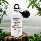 Borraccia Divertente per Papà – Idea Regalo Festa del Papà Personalizzabile, Con Doppio Tappo