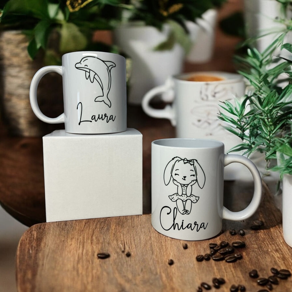 Tazza Buongiorno Personalizzata Con Nome E Disegno