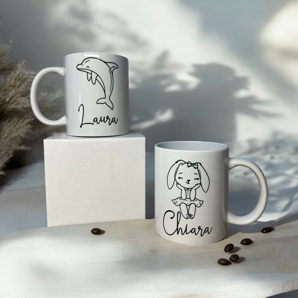 Tazza Buongiorno Personalizzata Con Nome E Disegno