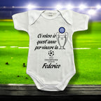 Body Neonato Personalizzato Inter - Campioni 2024/2025 Champions League