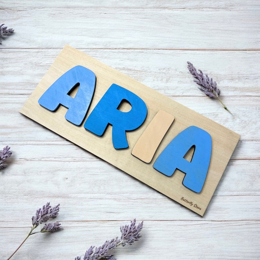 Puzzle Nome Bambini Personalizzato in Legno di Betulla