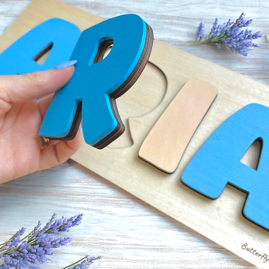 Puzzle Nome Bambini Personalizzato in Legno di Betulla