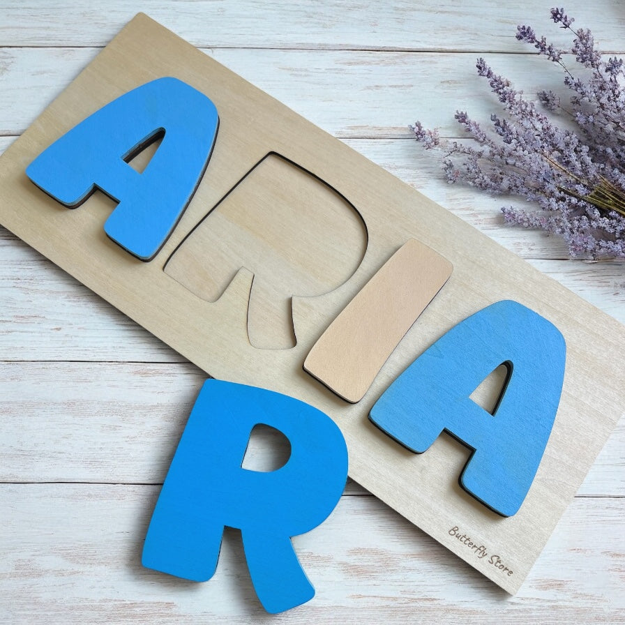 Puzzle Nome Bambini Personalizzato in Legno di Betulla