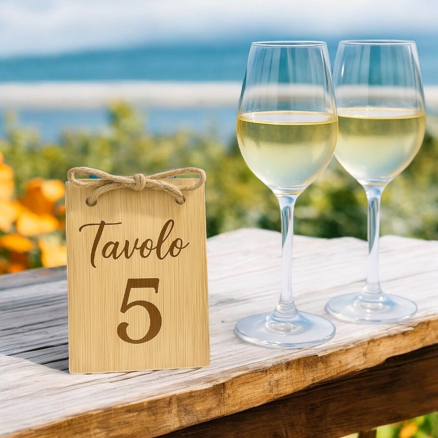 Set 10 Segnaposto in Legno per Tavoli – Personalizzabili con Logo per Matrimoni, Eventi, Ristoranti, Locali, Bistrot ecc.