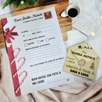 Busta Porta Lettera in legno per Babbo Natale, con Nome – Letterina Natalizia Inclusa