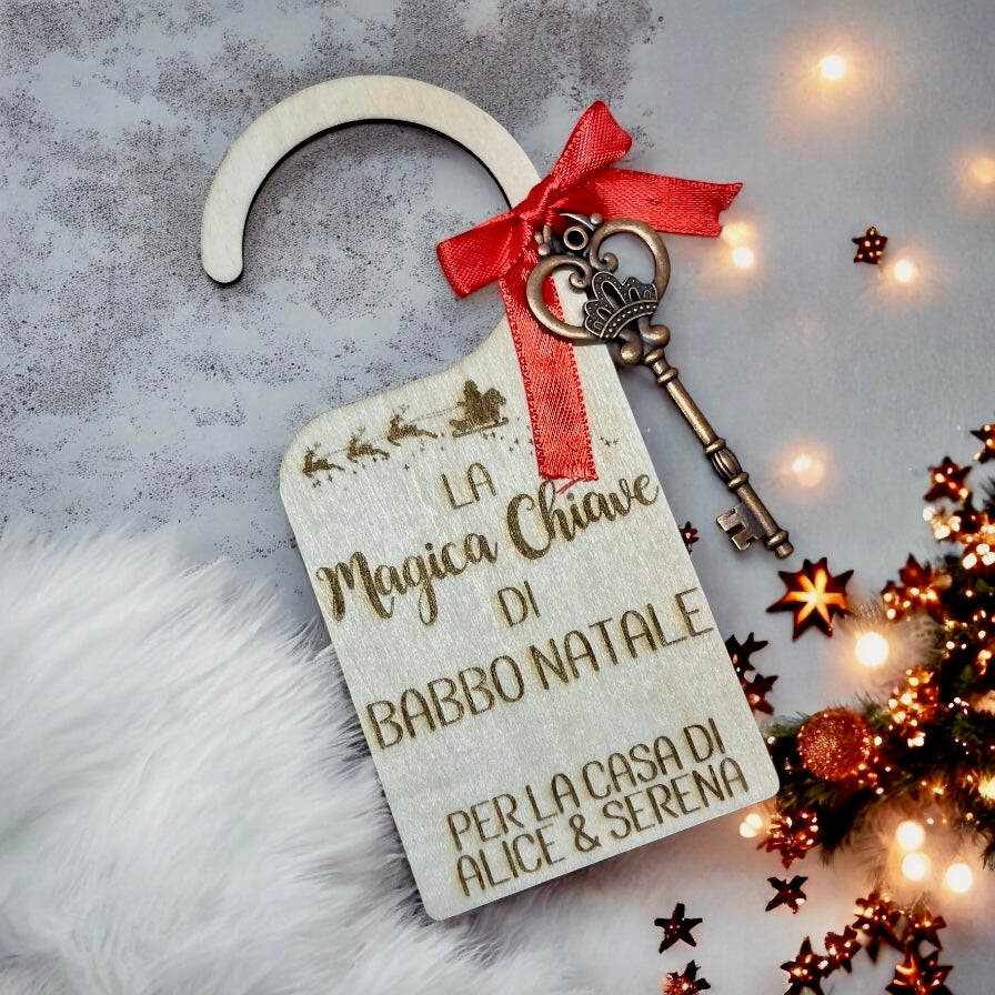 La Magica Chiave di Babbo Natale Personalizzata con Nome