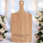 Tagliere in Bambù Personalizzato con Nomi e Data | Bomboniera di Matrimonio | Idea Regalo