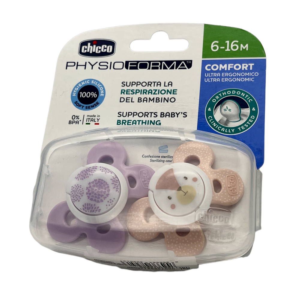 Chicco PhysioForma Comfort 6-16m Succhietto 2 Pezzi Bimba