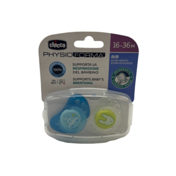 Chicco PhysioForma Air 16-36m Succhietto 2 Pezzi Silicone