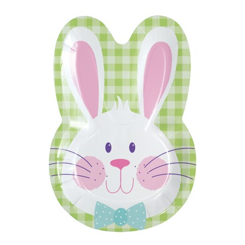 Pasqua Piatto Sagomato Coniglio Pasquale "Bright Bunny" 8pz