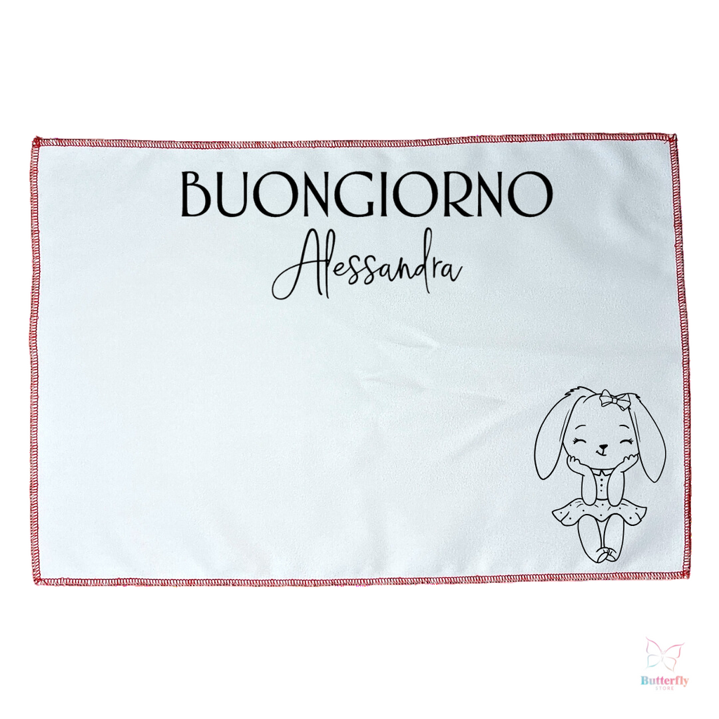 Tovaglietta Buongiorno Con Nome E Disegni