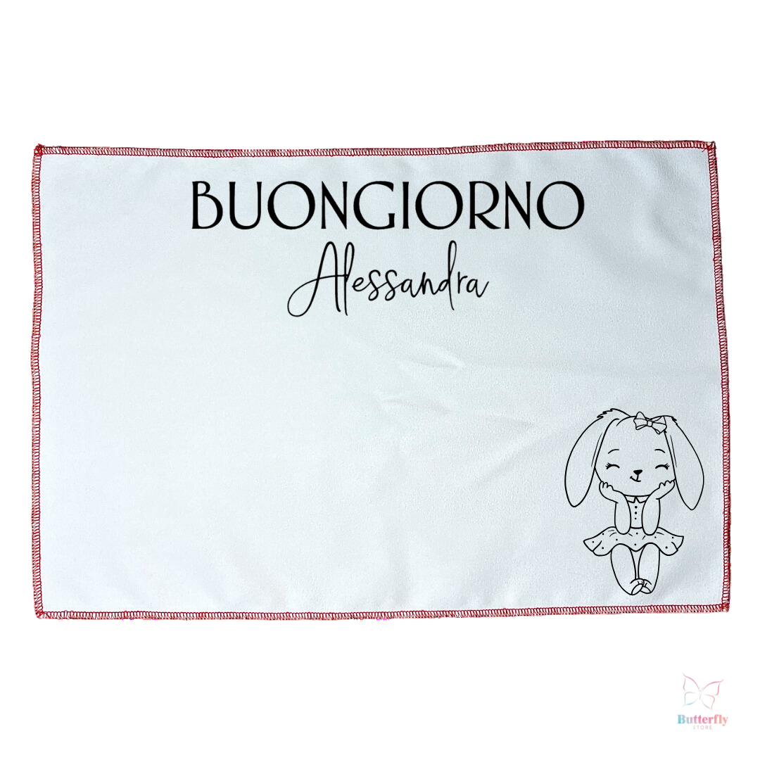 Tovaglietta Buongiorno Con Nome E Disegni