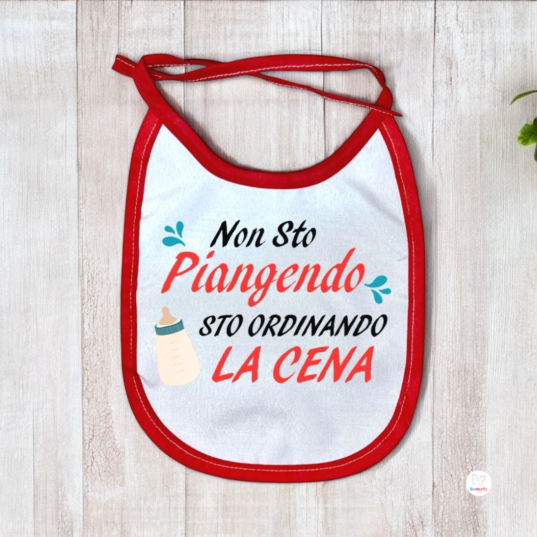 Bavaglino per Neonati Con Scritta Divertente - Vari Colori Disponibili