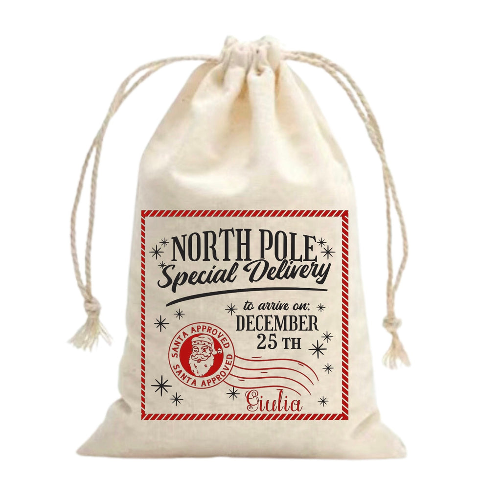 Sacco Regali Di Natale Personalizzato Con Nome - Babbo Natale