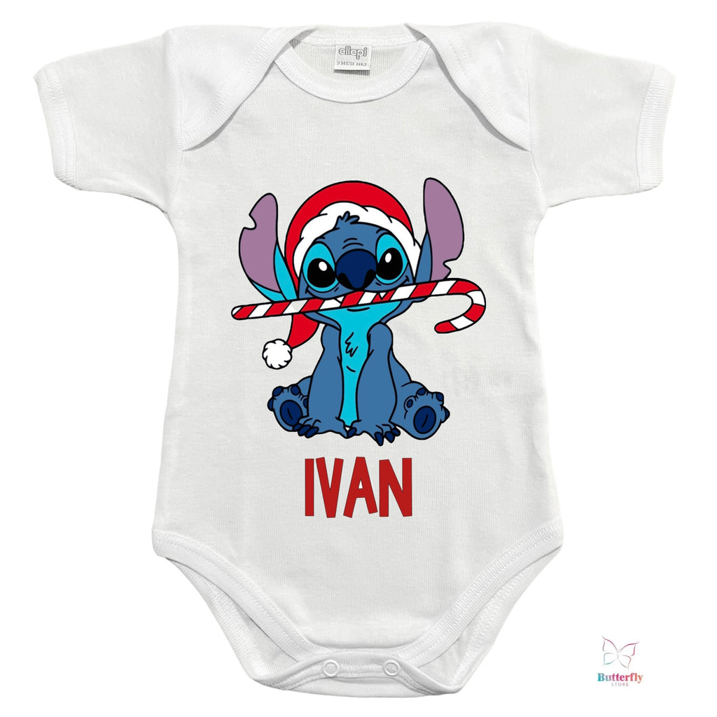 Body Di Natale Stitch Personalizzato Con Nome