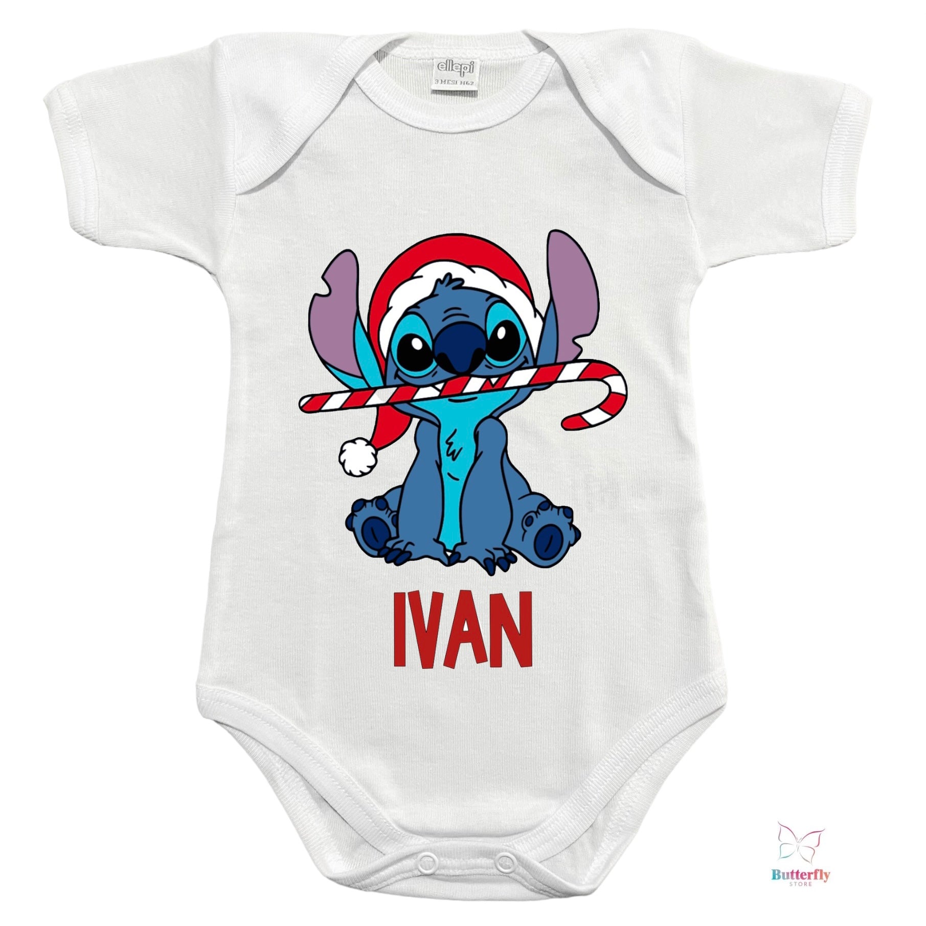 Body Di Natale Stitch Personalizzato Con Nome