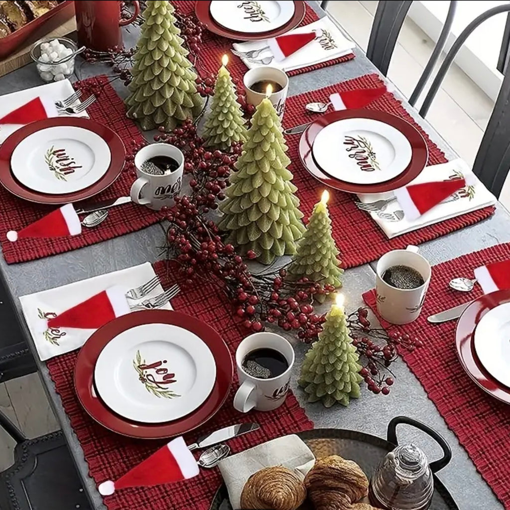 Pack 10 Cappellini Porta Posate Di Natale - Personalizzabili