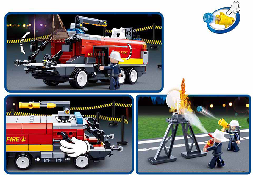 Costruzioni Sluban - Camion dei pompieri del campo d'aviazione.