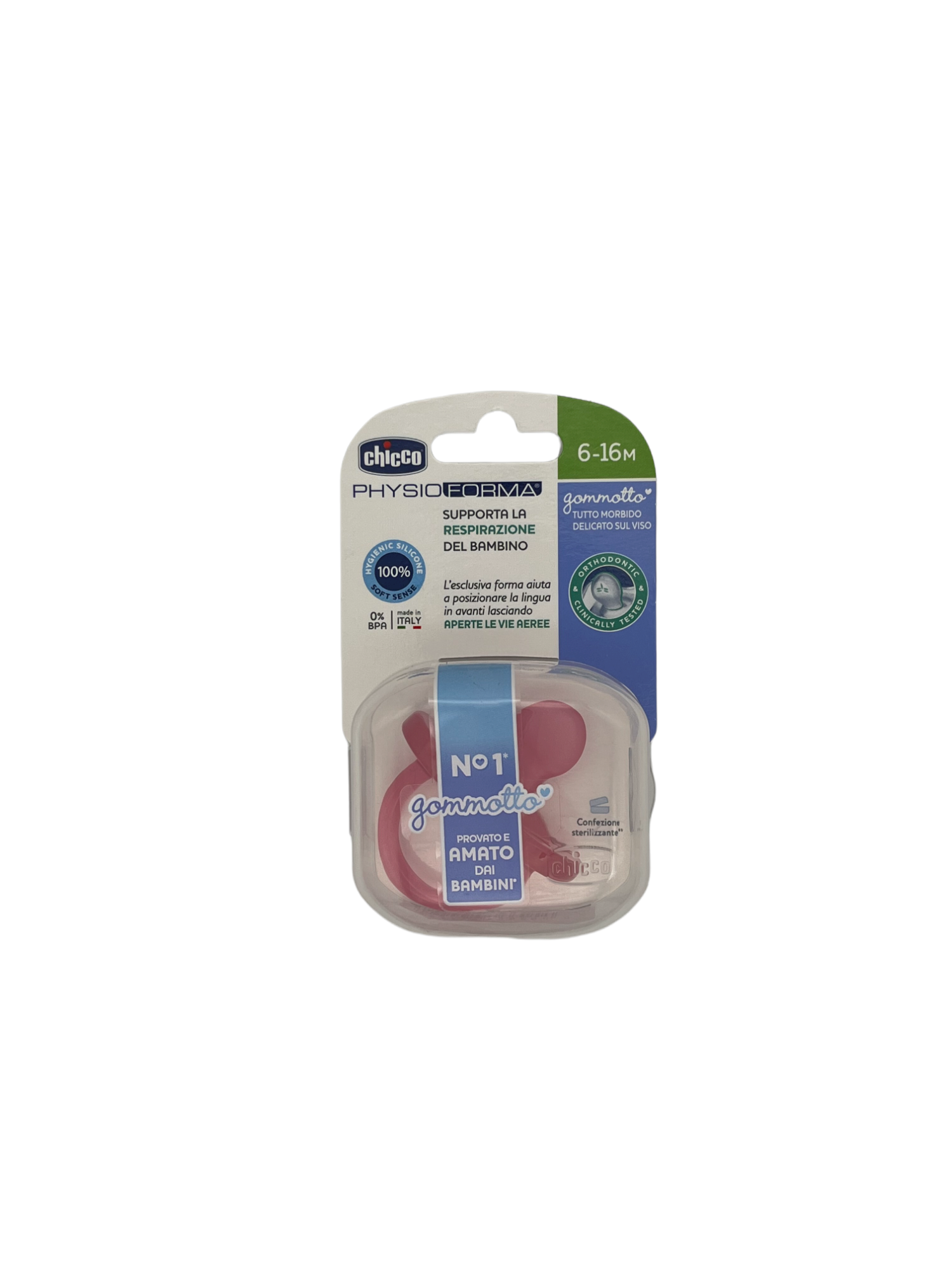 Chicco Succhietto PhysioForma Gommotto 6-16m Rosa