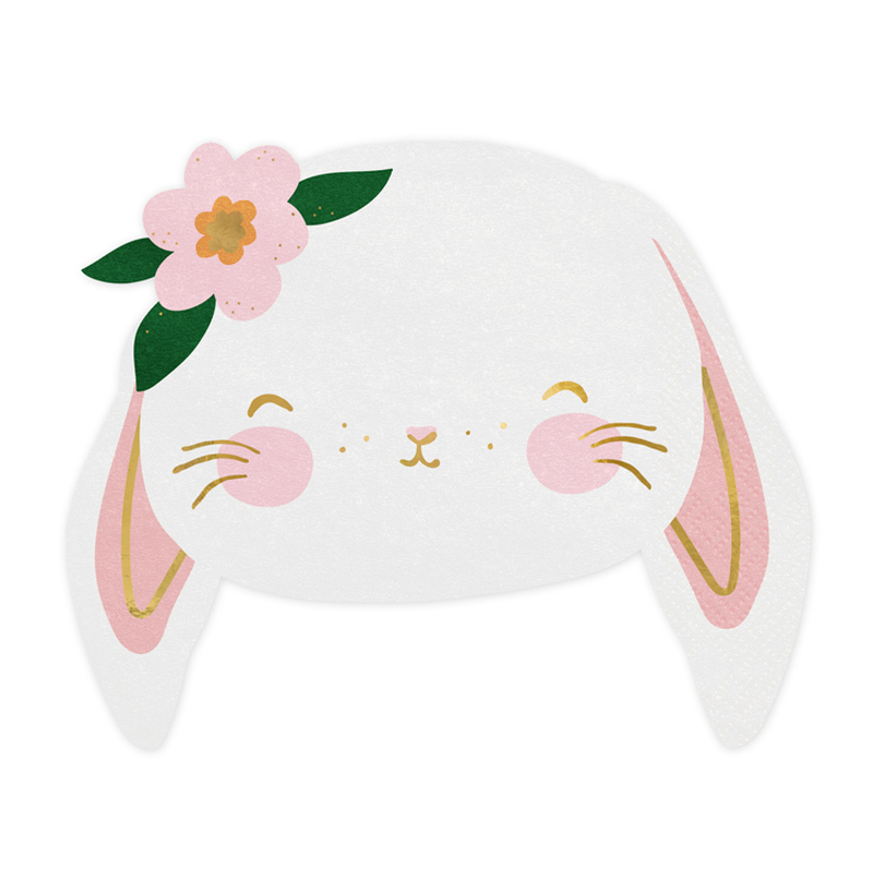 Pasqua Tovagliolo Sagomato Coniglietta "Rabbit" 20pz