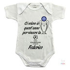 Body Neonato Personalizzato Inter - Campioni 2024/2025 Champions League