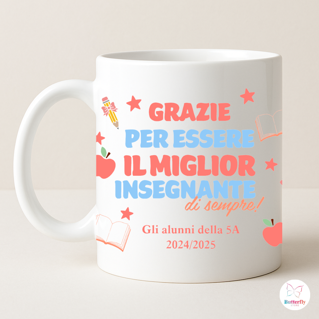 Tazza Personalizzata Insegnanti - Idea Regalo Maestra Maestro