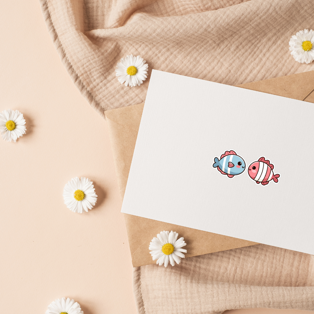 Set Stickers Musini Mare - 20 Adesivi Su Carta Fotografica Lucida/