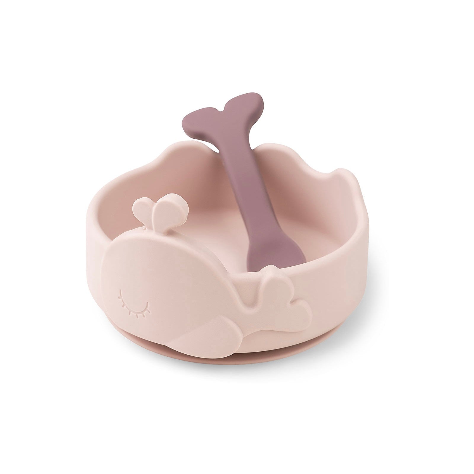 Set Svezzamento Ciotola e Cucchiaino Wally Rosa