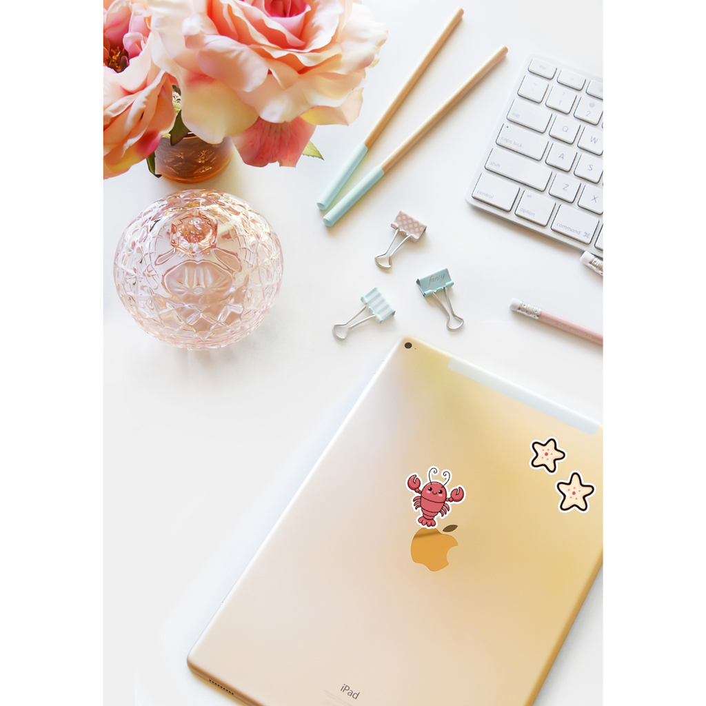 Set Stickers Musini Mare - 20 Adesivi Su Carta Fotografica Lucida/