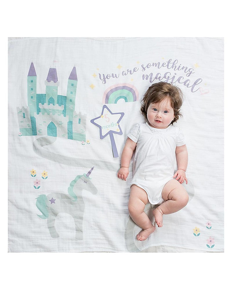 Coperta Complimese Neonato Something Magical + 14 Cards - Personalizzabile