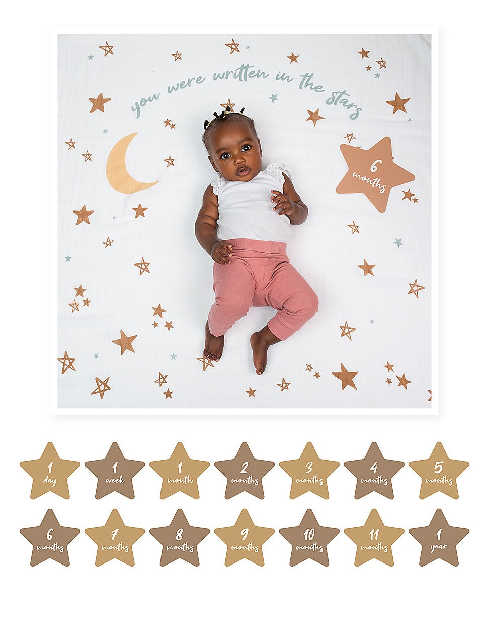 Coperta Complimese Neonato Written in the Stars - Personalizzabile