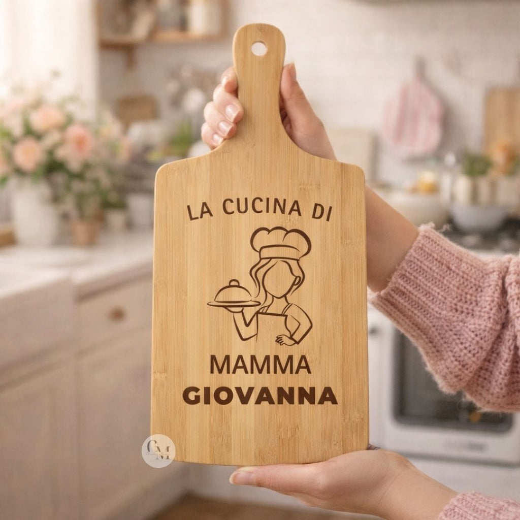 Tagliere "La Cucina di Mamma" Personalizzato con Nome
