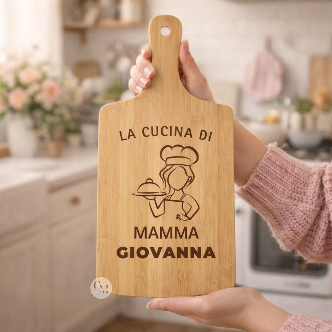 Tagliere "La Cucina di Mamma" Personalizzato con Nome