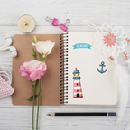 Set Stickers Musini Mare - 20 Adesivi Su Carta Fotografica Lucida/